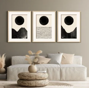 Black Geometric Printable Wall Decor Art