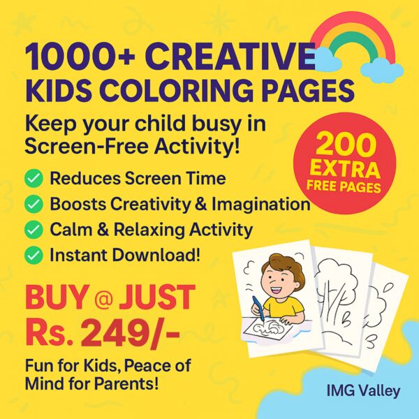 1000 coloring Pages for Kids Creativity