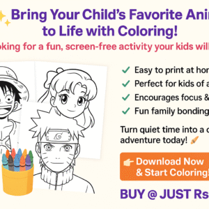 160 Anime Coloring Pages bundle
