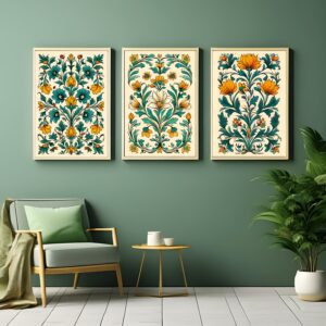 Mughal Floral Miniature Painting