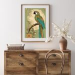 Parrot Art Print Traditional Living Room Decor (Digital Download)