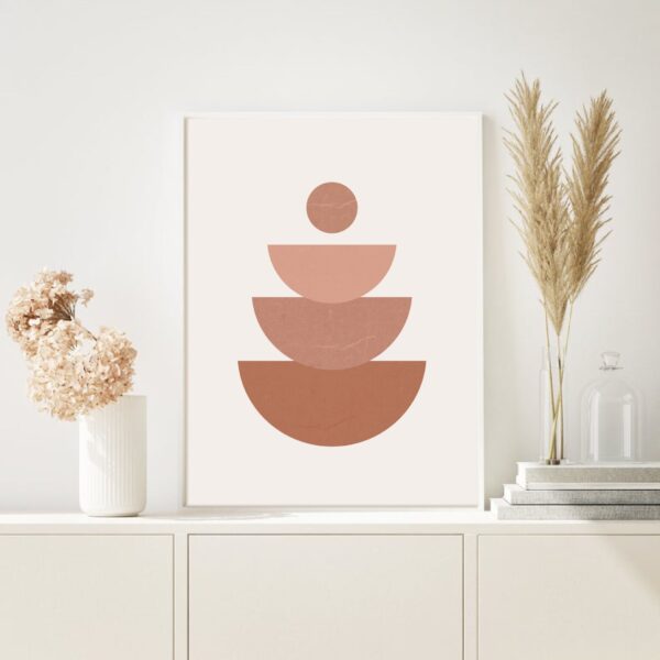 Beige and Black Boho Art Print Set of 3