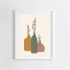 Sage Green Boho Minimal Wall Art Print
