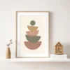Sage Green Boho Minimal Wall Art Print