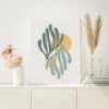 Blue and Yellow Boho Minimal Wall Art Print