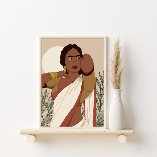 Indian Art, Indian Lady Wall Art