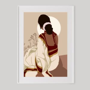 Indian Woman Art Print, Indian Art, Indian Lady Wall Art